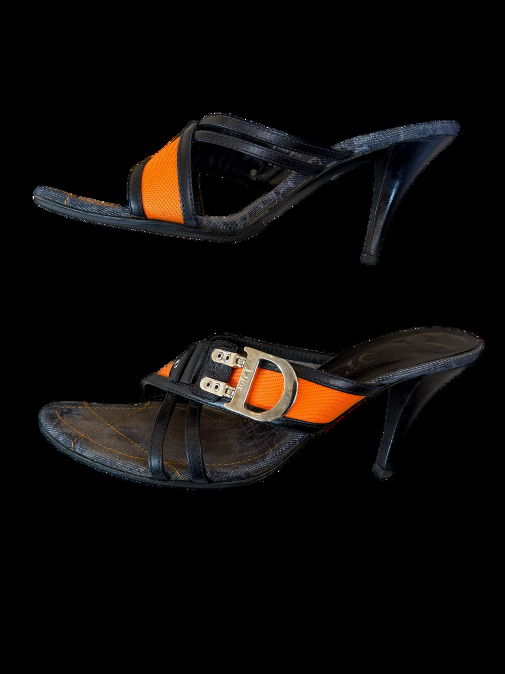 Christian Dior - "Remove Before Fight" Denim Heels